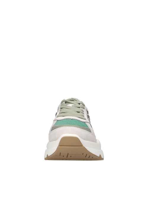Sneakers in pelle,tessuto e strass EMANUELLE VEE | 451P-303-13-P011CBBIANCO-VERDE-LILLA-ORO
